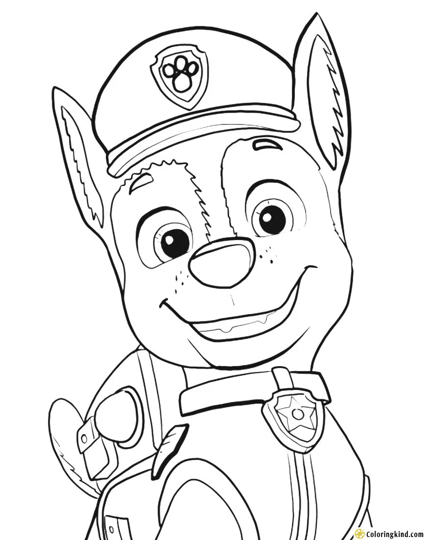 Chase coloring from PAW Patrol