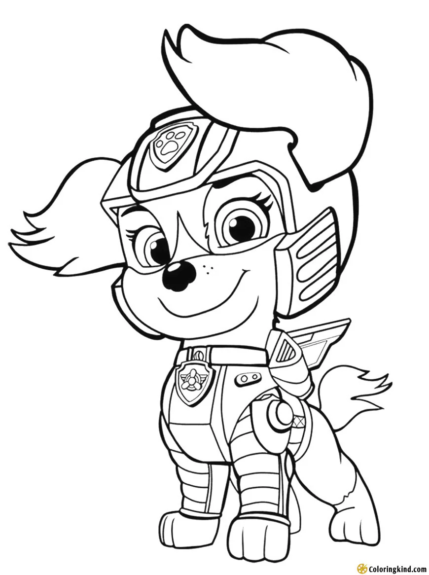 Everest is wearing a space suit coloring