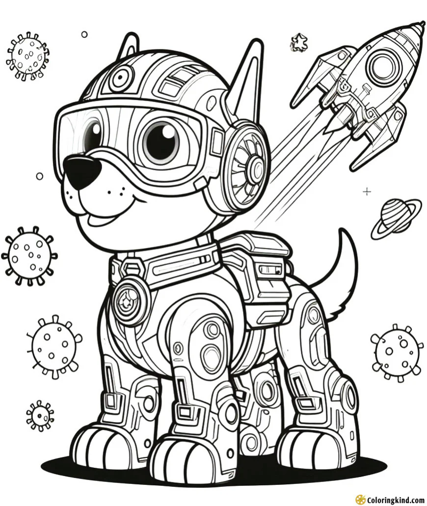 Astronaut dog ready to explore space