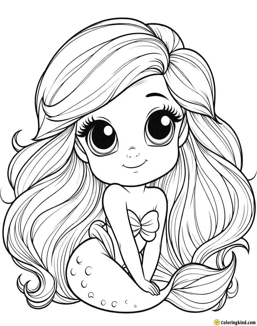 Baby Ariel smiling with big eyes