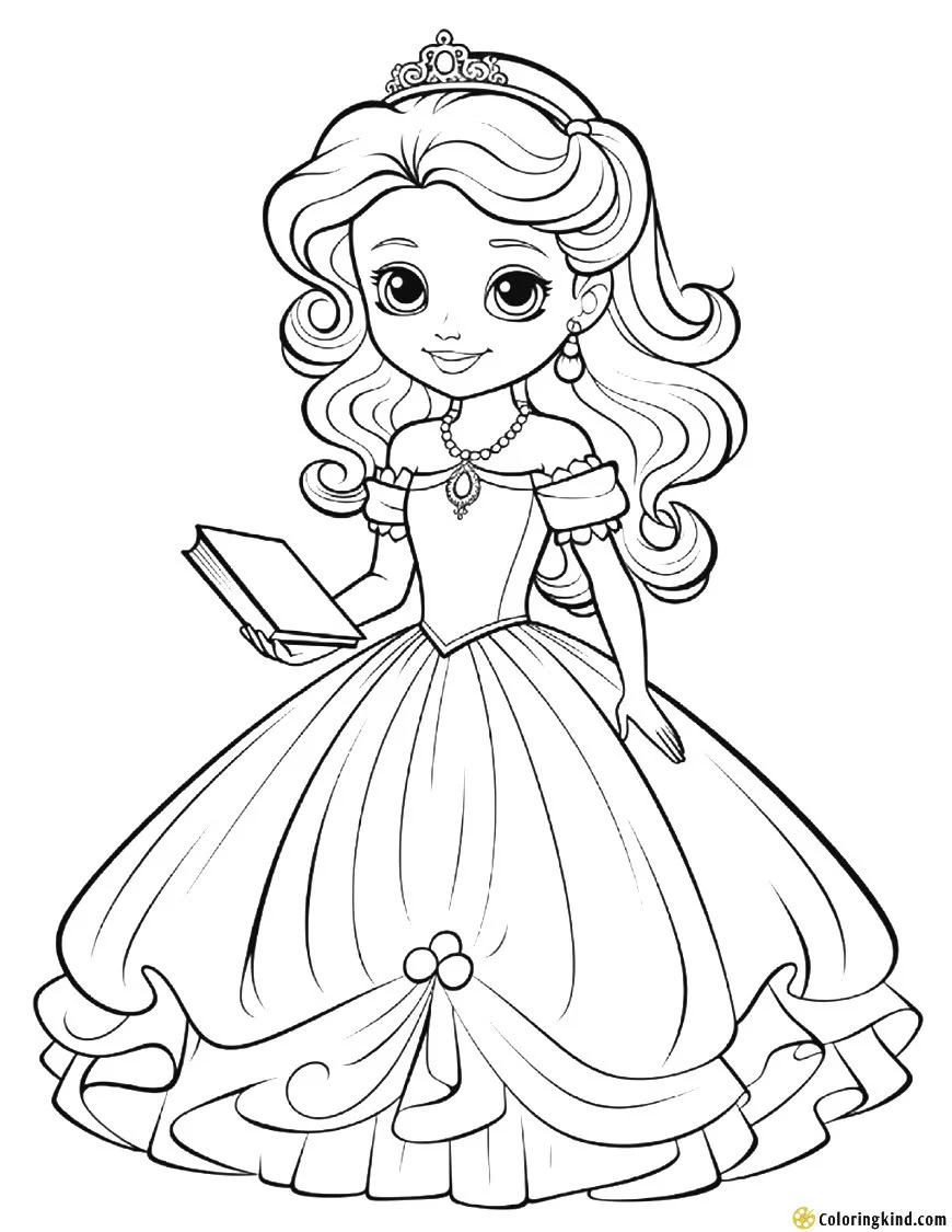 Princess who loves reading books