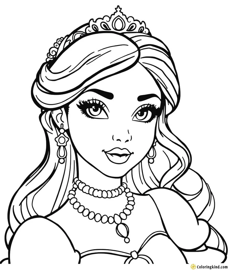 Beautiful Princess with her pearl necklace