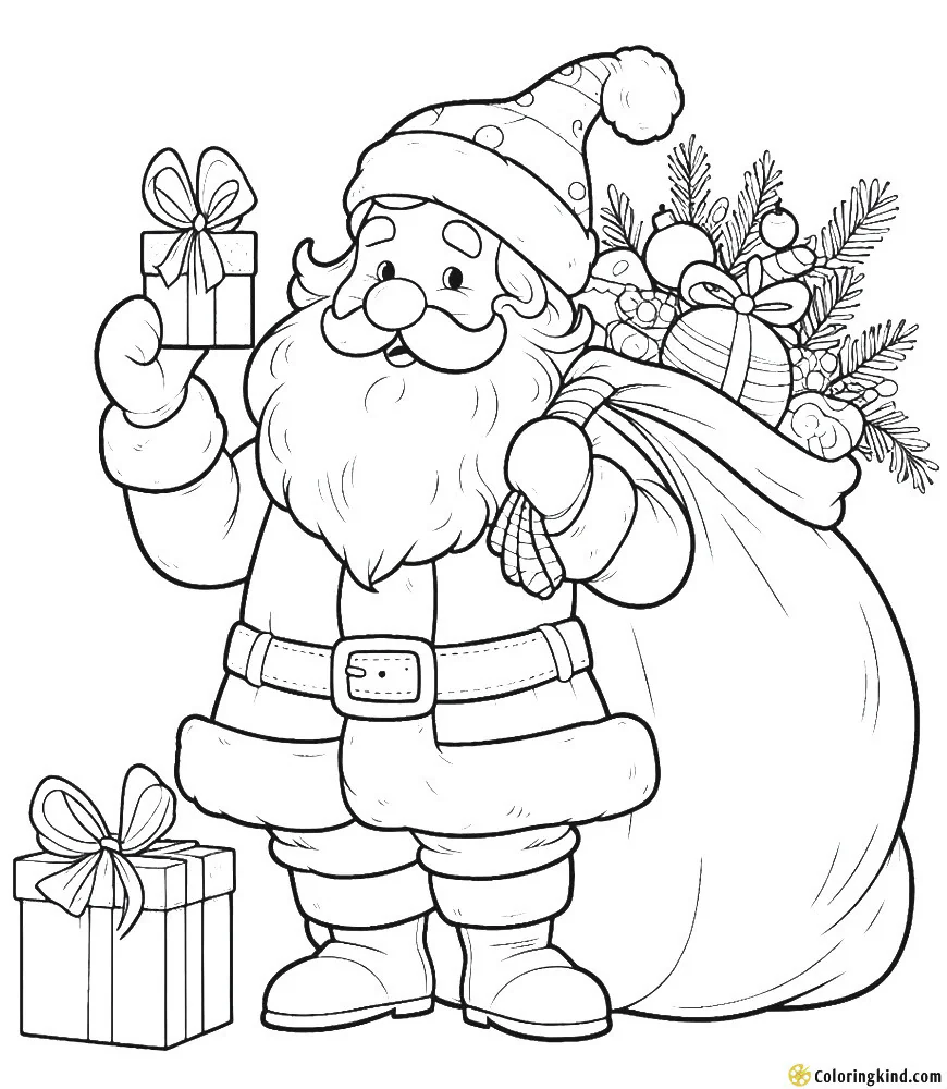 Santa Claus with his sack of gifts