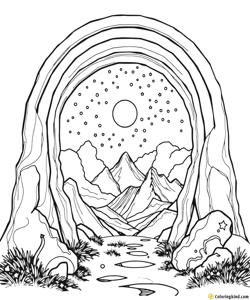 Rainbow portal opening to a new world