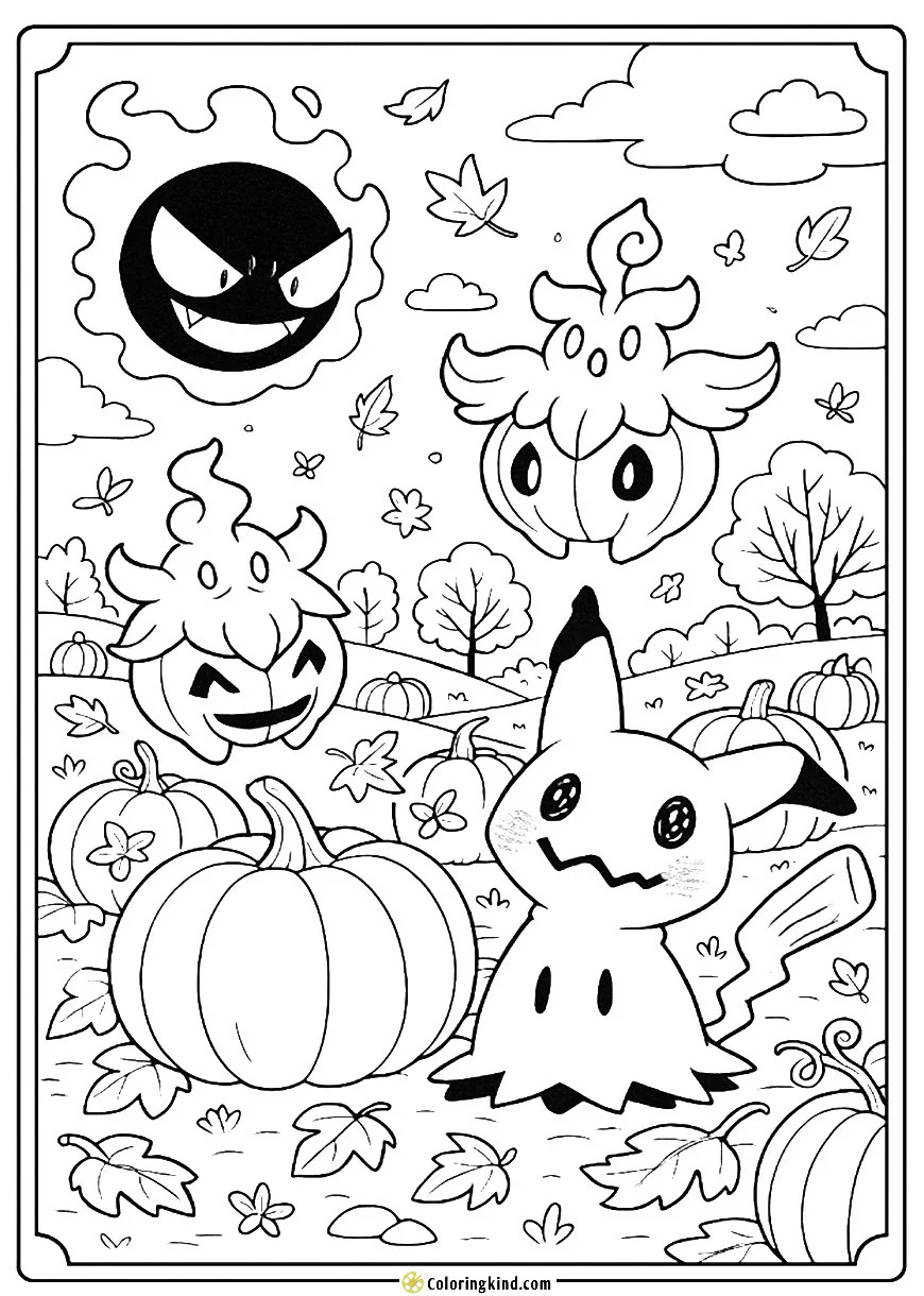 Autumn Pumpkin Patch with Ghost Pokémon