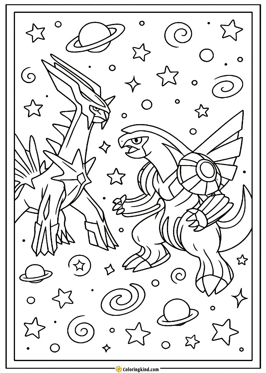 Dialga and Palkia in a Cosmic Battle