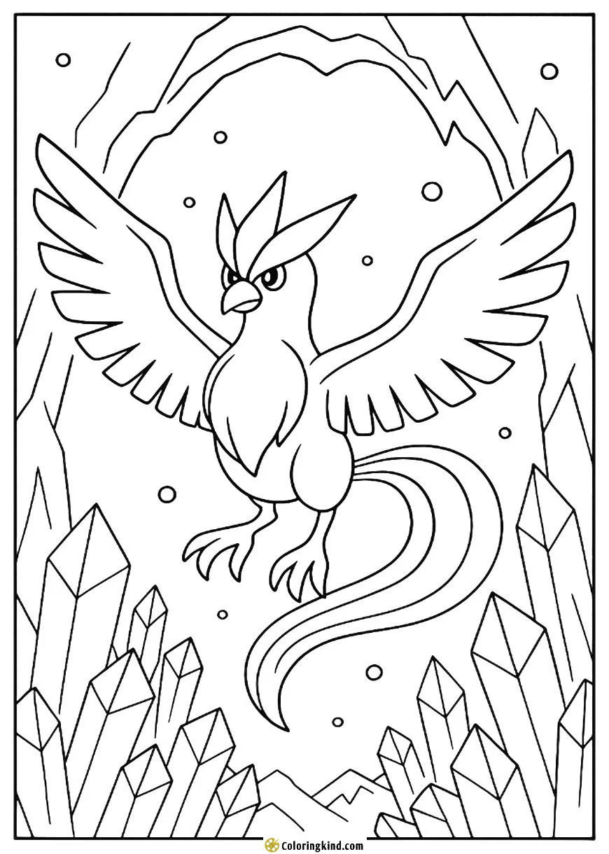 Articuno in an Ice Crystal Cave