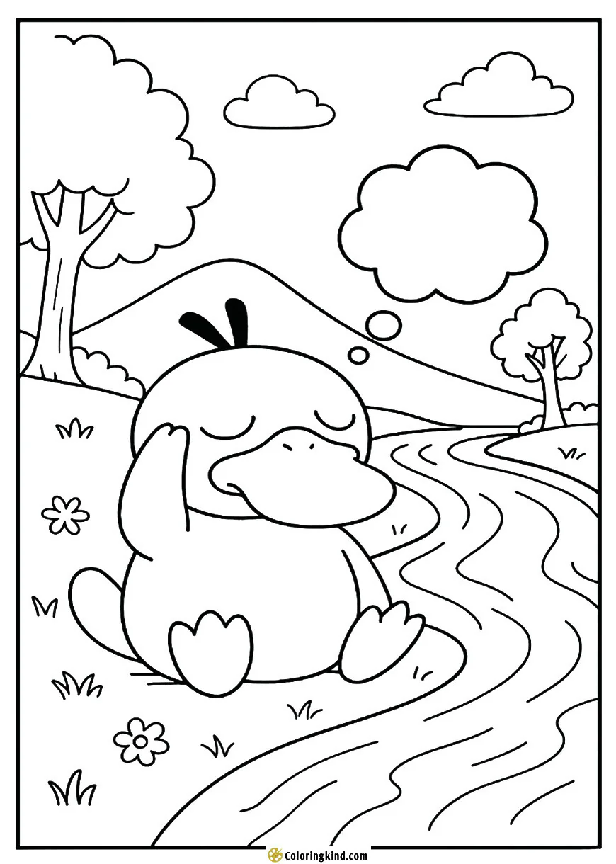 Psyduck Daydreaming by the River