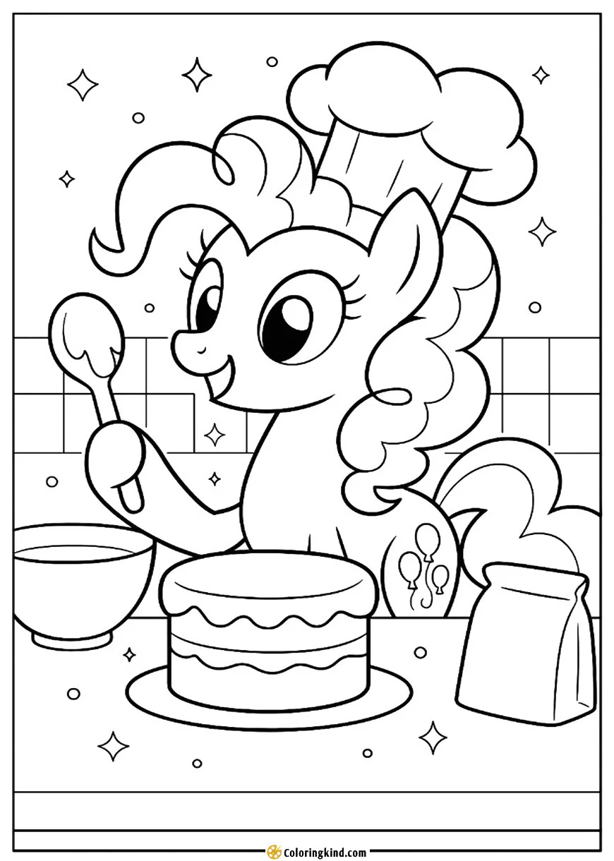 Pony Cake Baking with Pinkie Pie