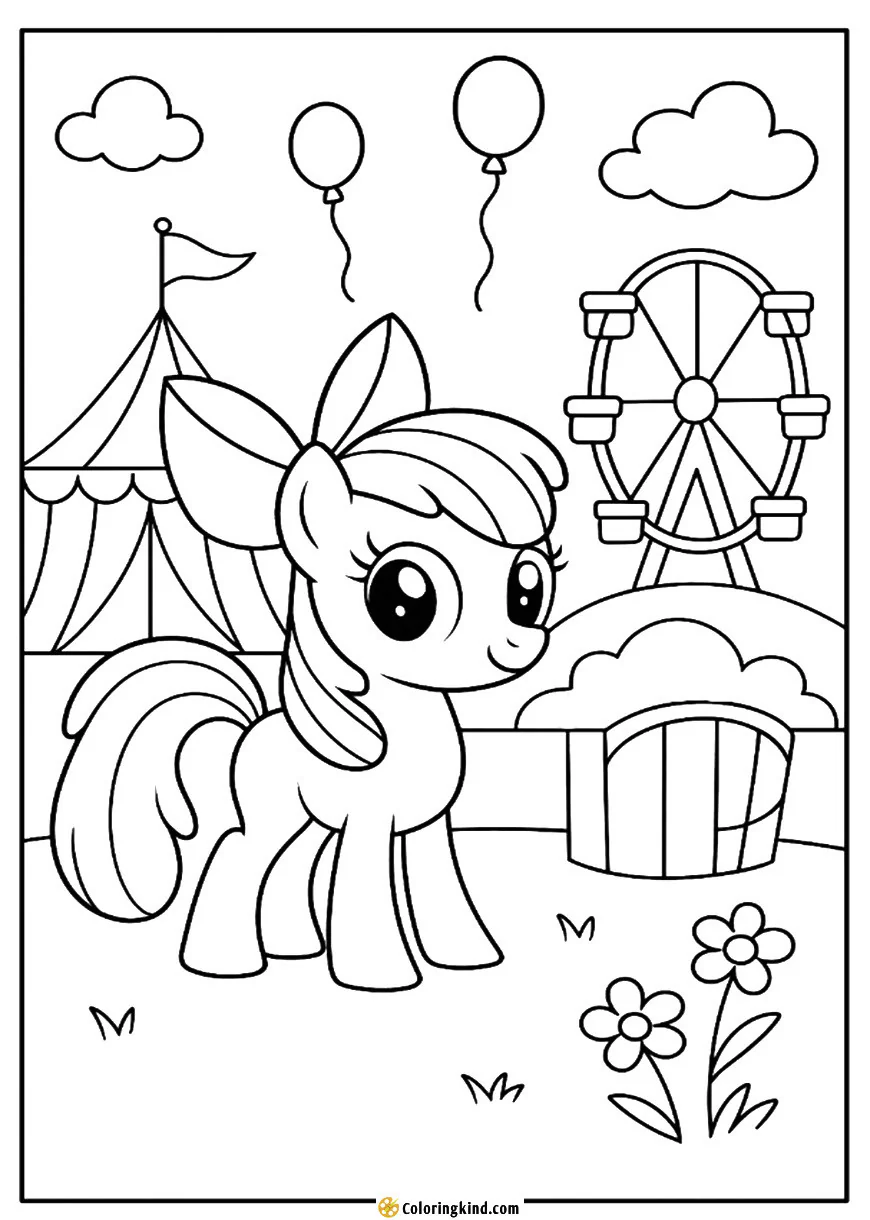Apple Bloom at the Ponyville Fairgrounds