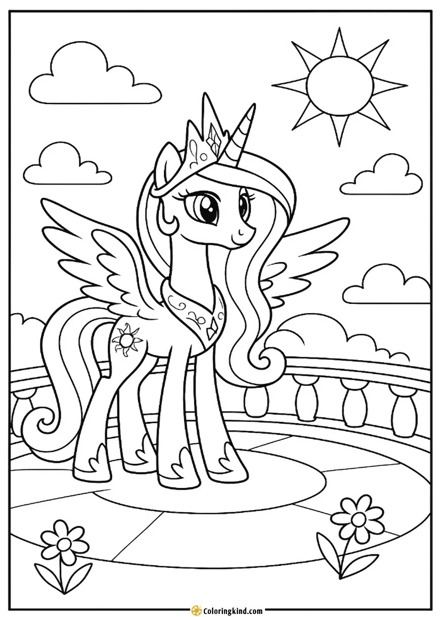 Princess Celestia on the Sun Terrace