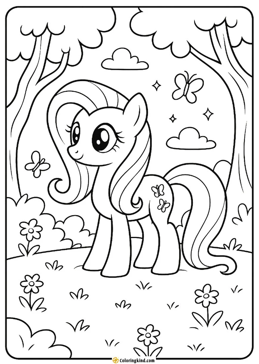 Fluttershy in the Everfree Forest Glade