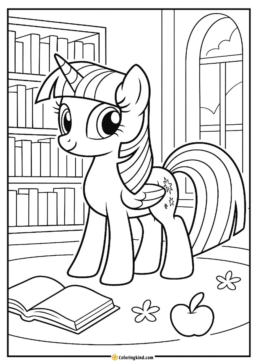 Twilight Sparkle in the Canterlot Library