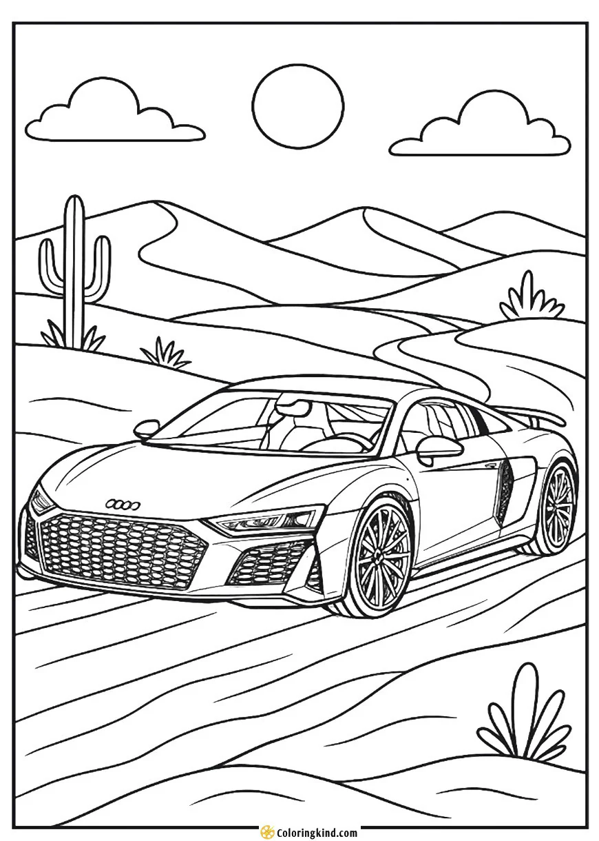 Audi R8 on Desert Dunes