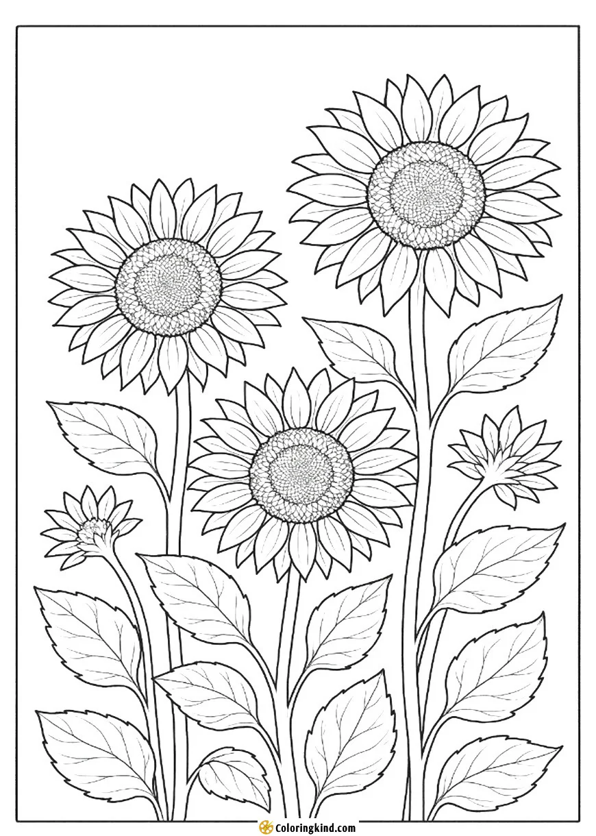 Sunflowers stretch toward the sky, golden faces turned to the light