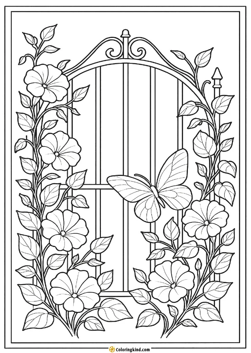 Morning Glory Murmurs on a Garden Gate