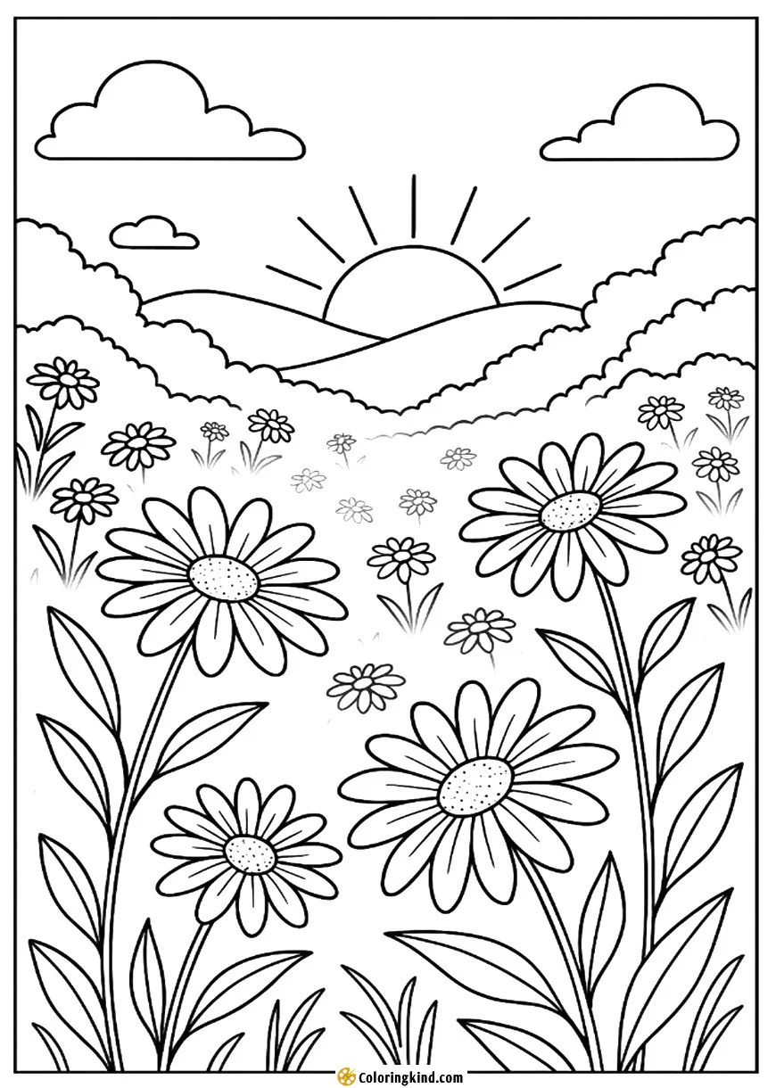 Daisy Dawn in a Misty Meadow