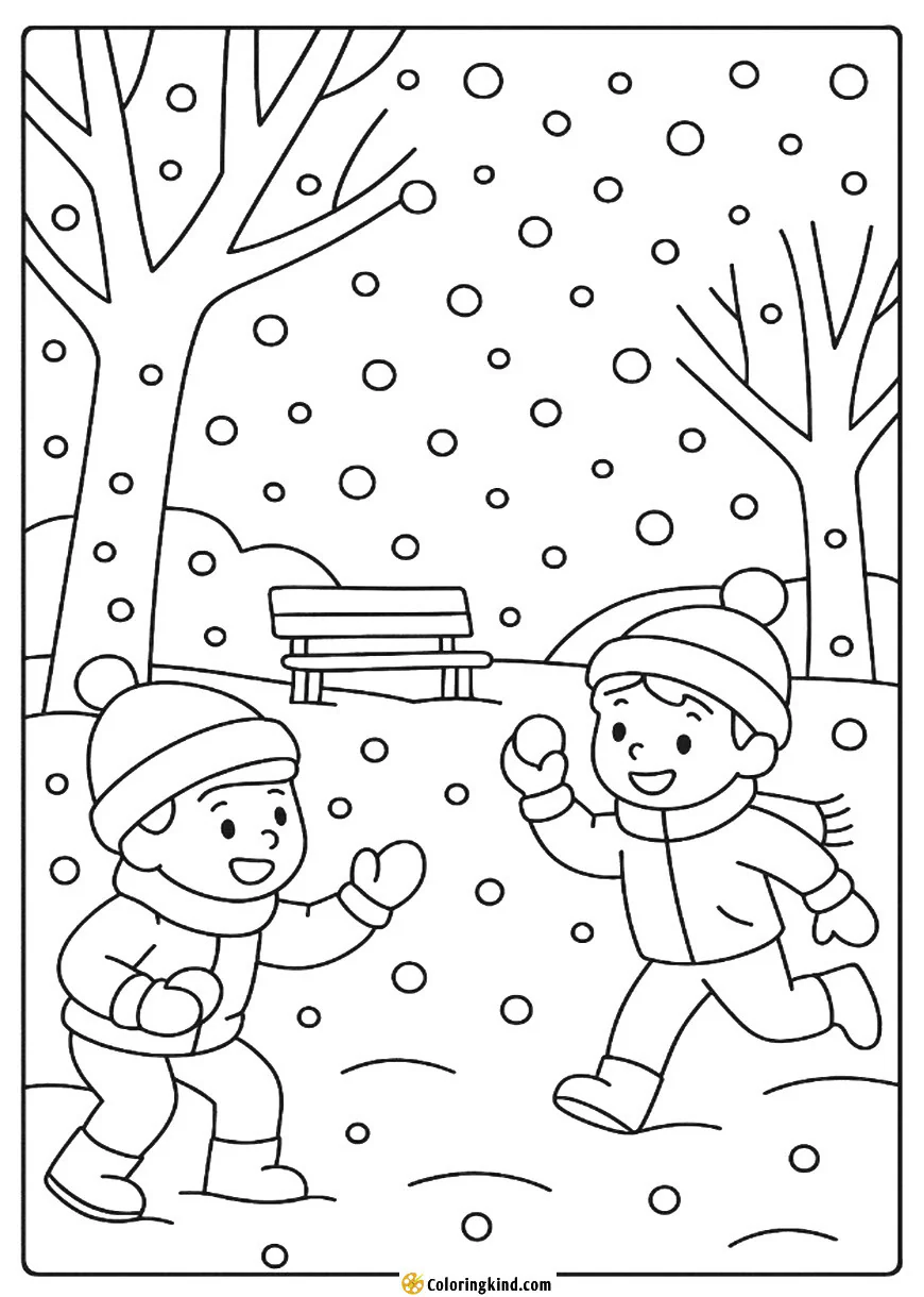 Snowball Fight in the Park