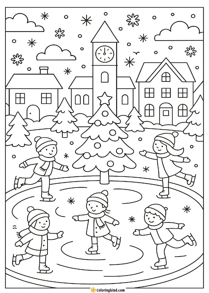 Ice Skating Rink in the Town Square