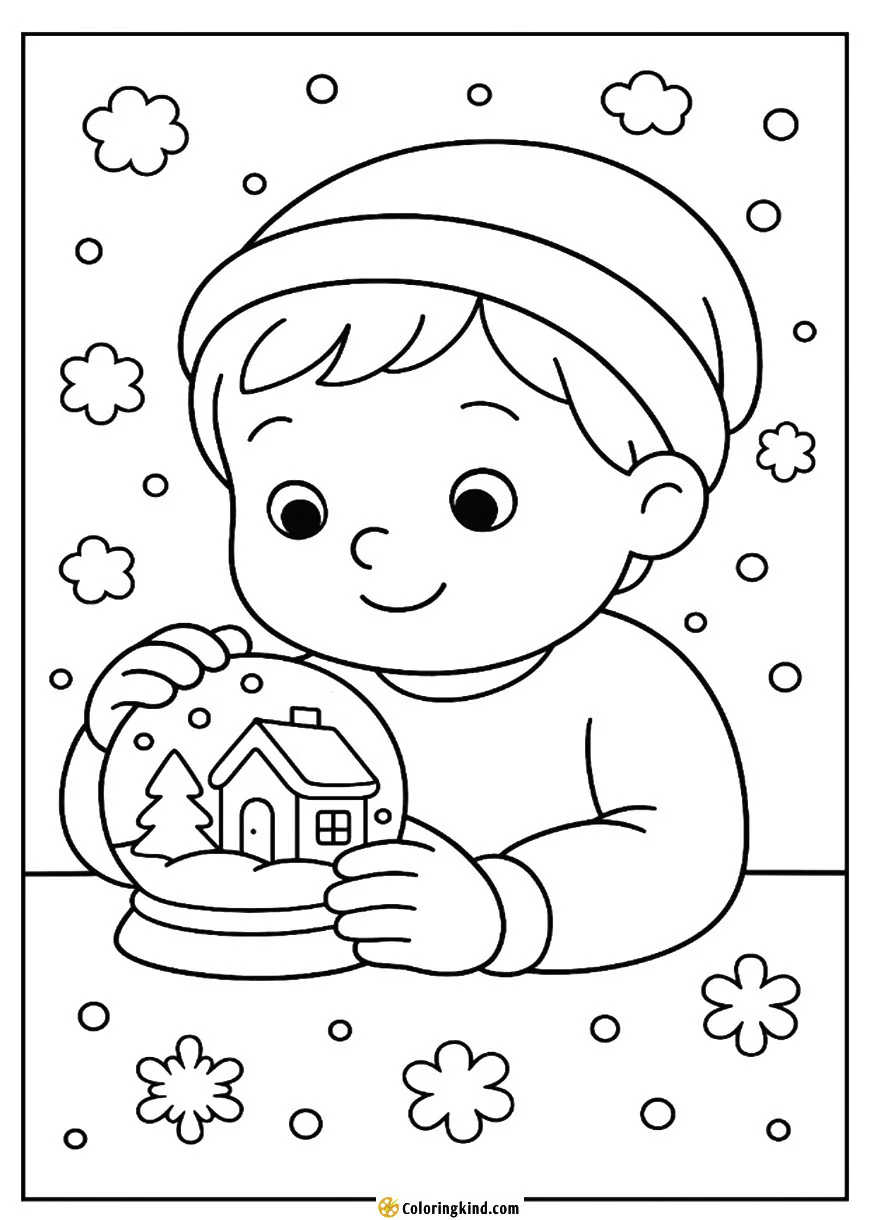Toddler Playing with a Snow Globe