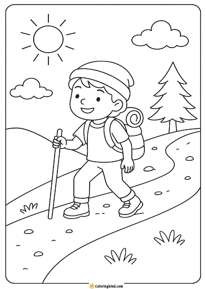 Hiking Up a Sunny Trail