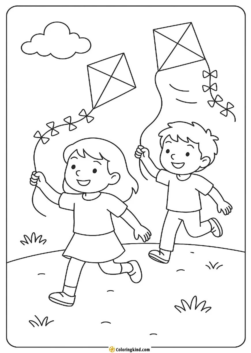 Flying Kites on a Breezy Day