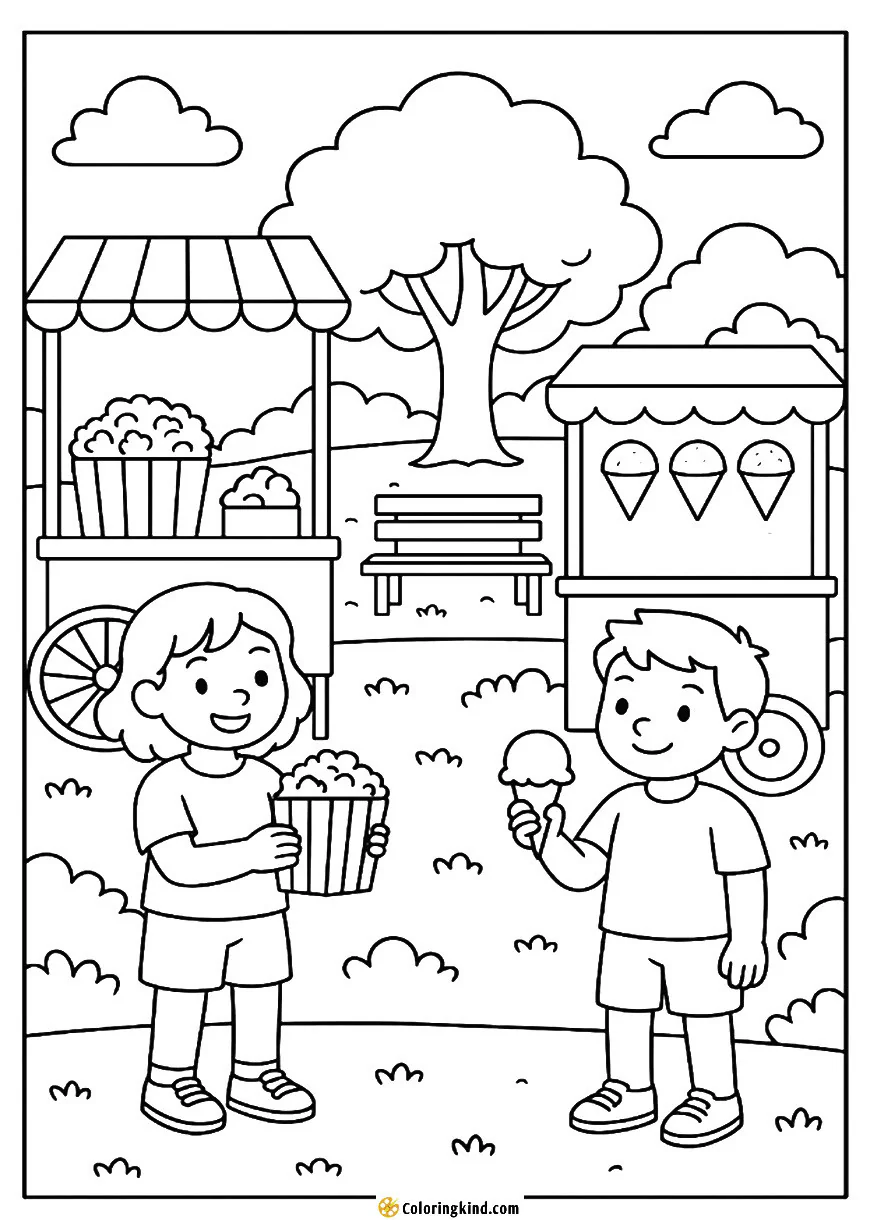 Popcorn and Snow Cones at the Park