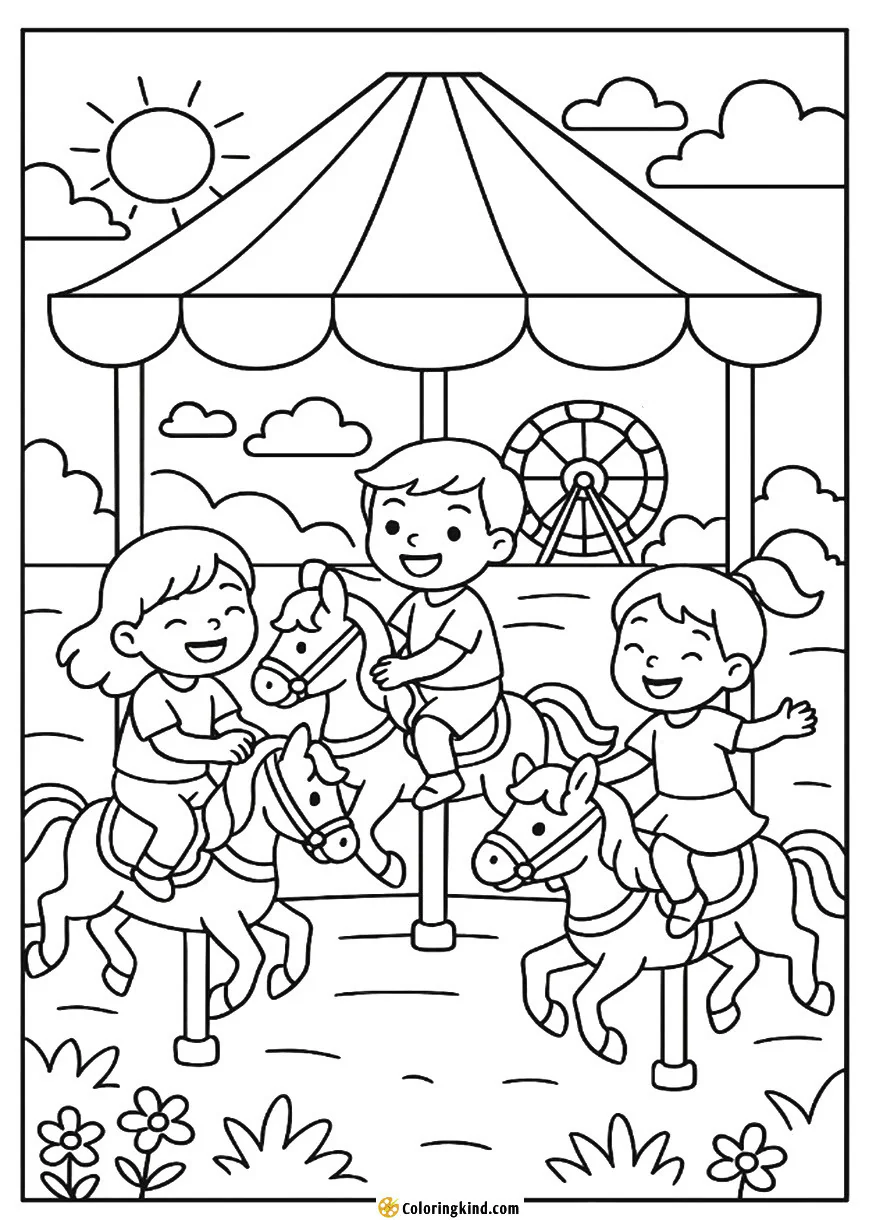 Carousel Ride at the Summer Carnival