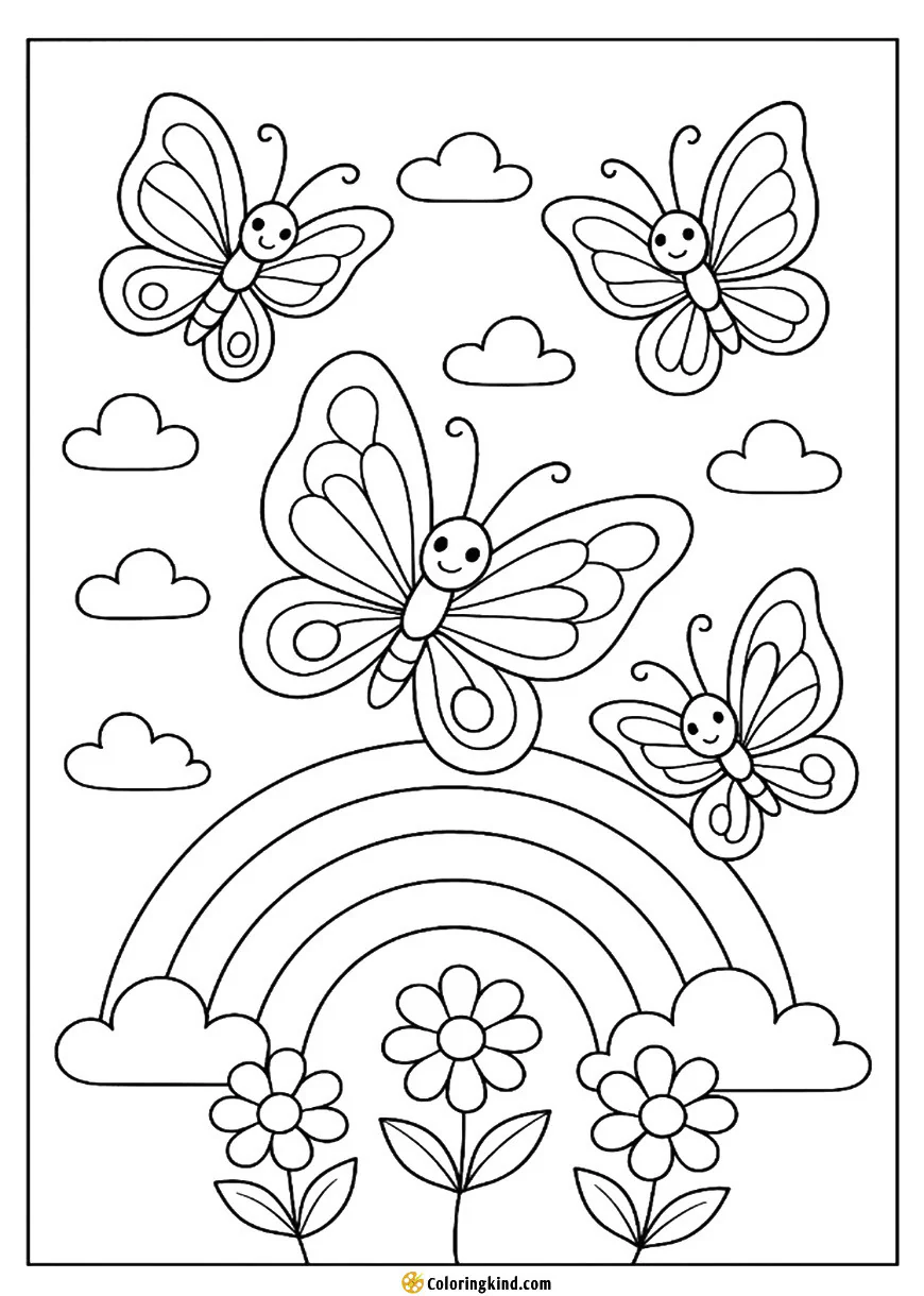 Butterflies Dancing Over a Rainbow