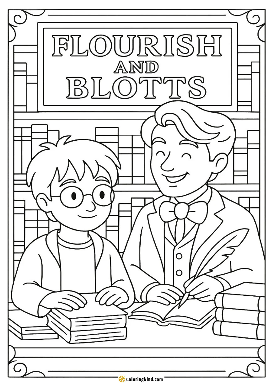 Harry and Gilderoy Lockhart Signing Books at Flourish and Blotts