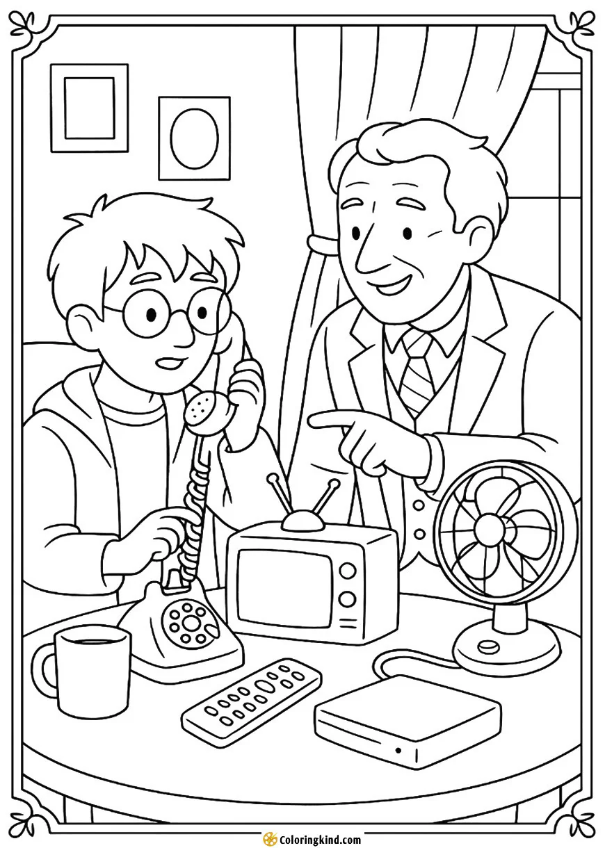 Harry and Arthur Weasley Exploring Muggle Gadgets