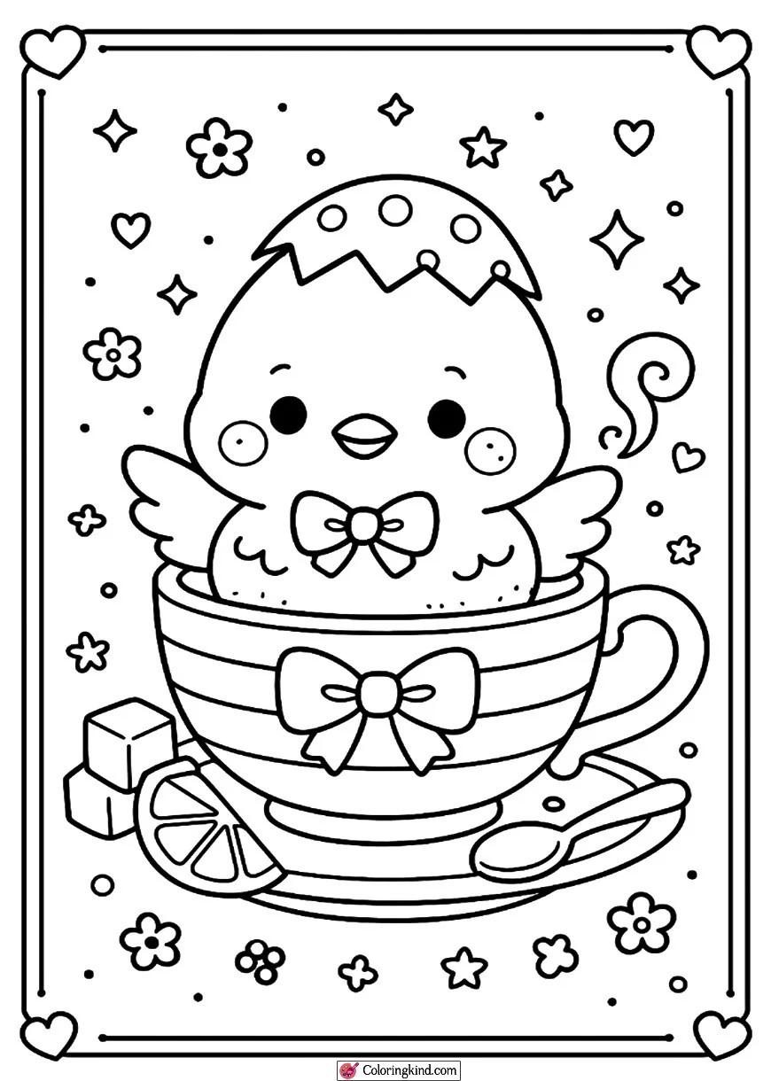 Baby Chick in a Teacup
