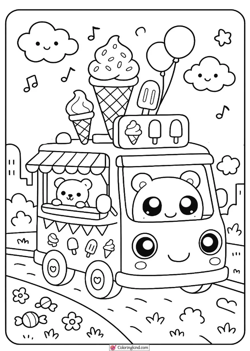 Kawaii Ice Cream Truck