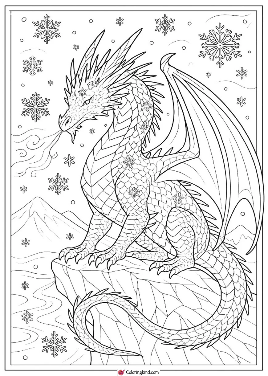 Snowflake Dragon with Icicle Spines