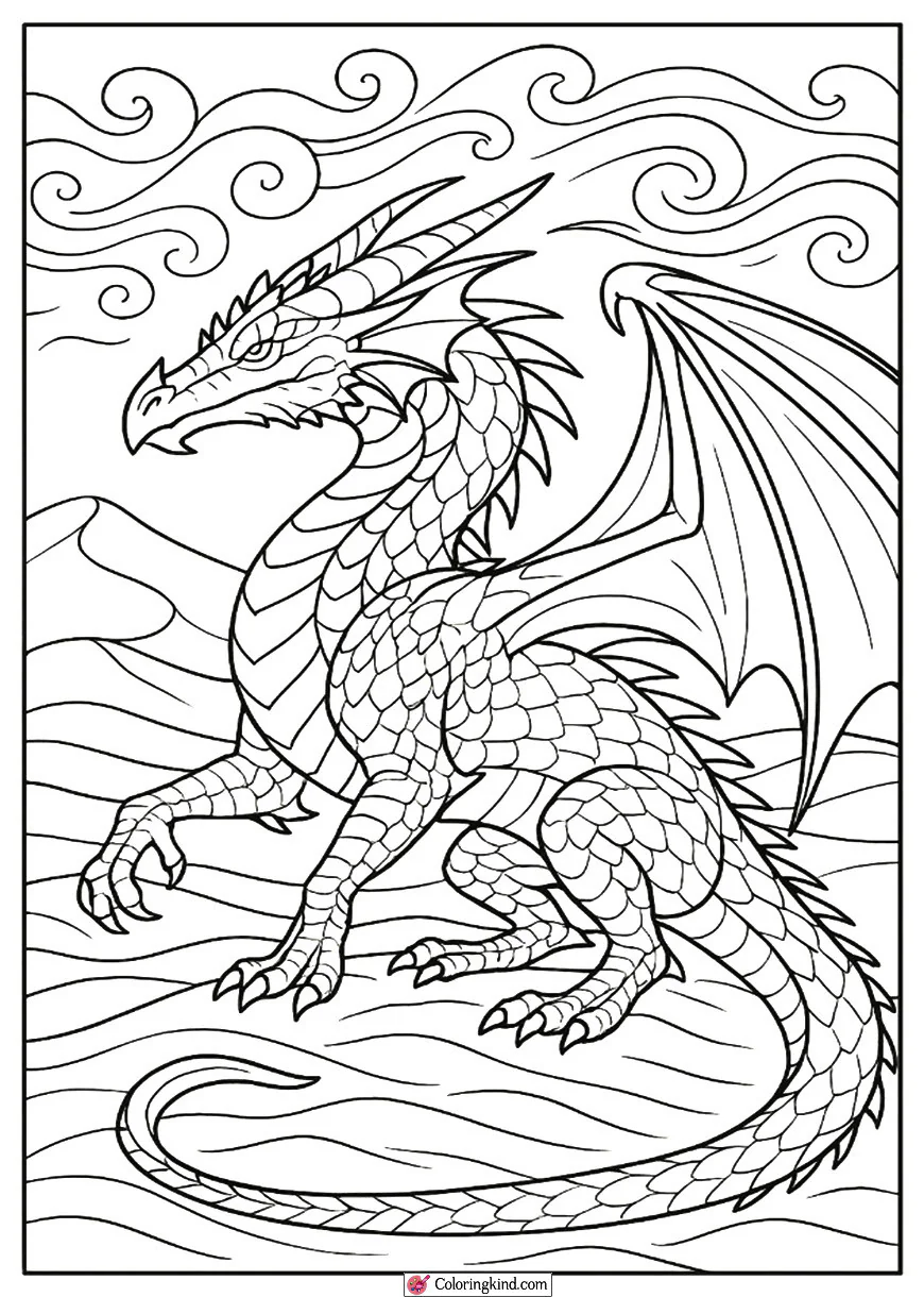 Desert Dune Dragon and Wind Trails