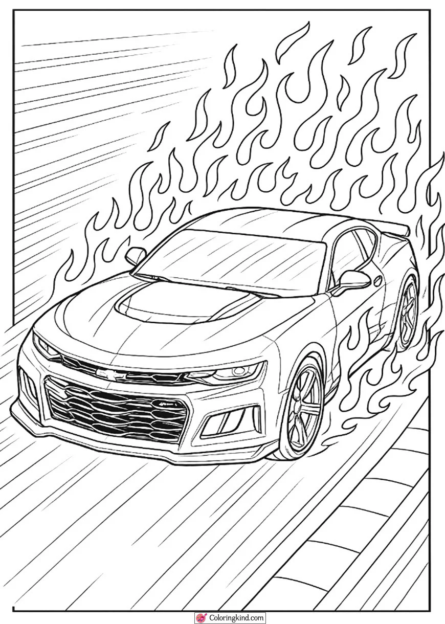 Chevrolet Camaro ZL1 on a Circuit Lap