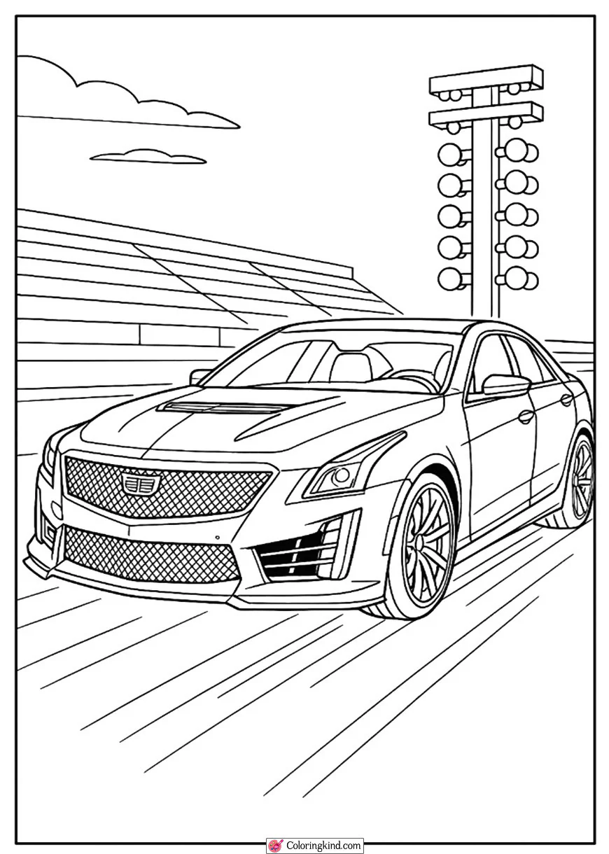 Cadillac CTS-V at a Drag Racing Event