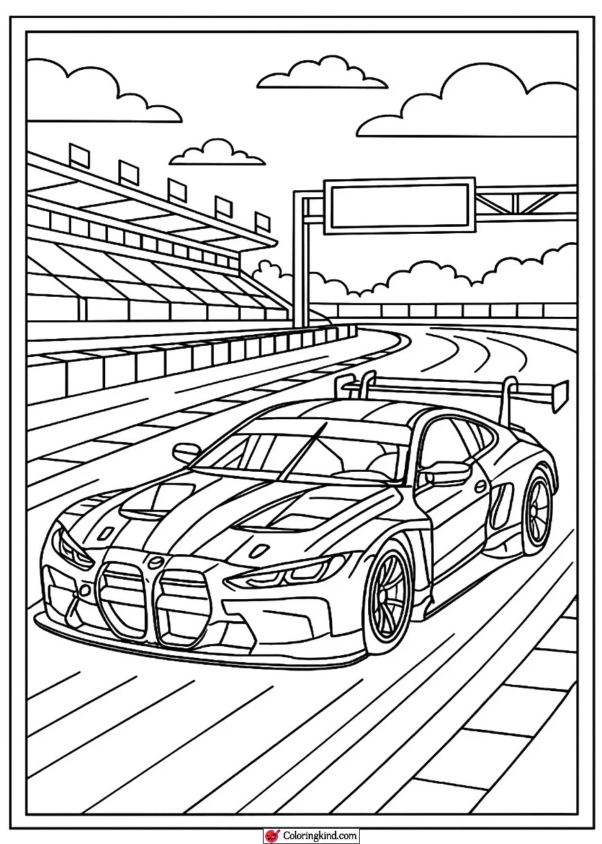 BMW M4 GT3 at a Professional Race Event