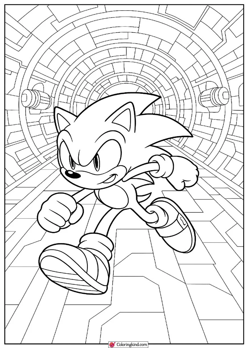 Sonic in a Futuristic Hover Tunnel