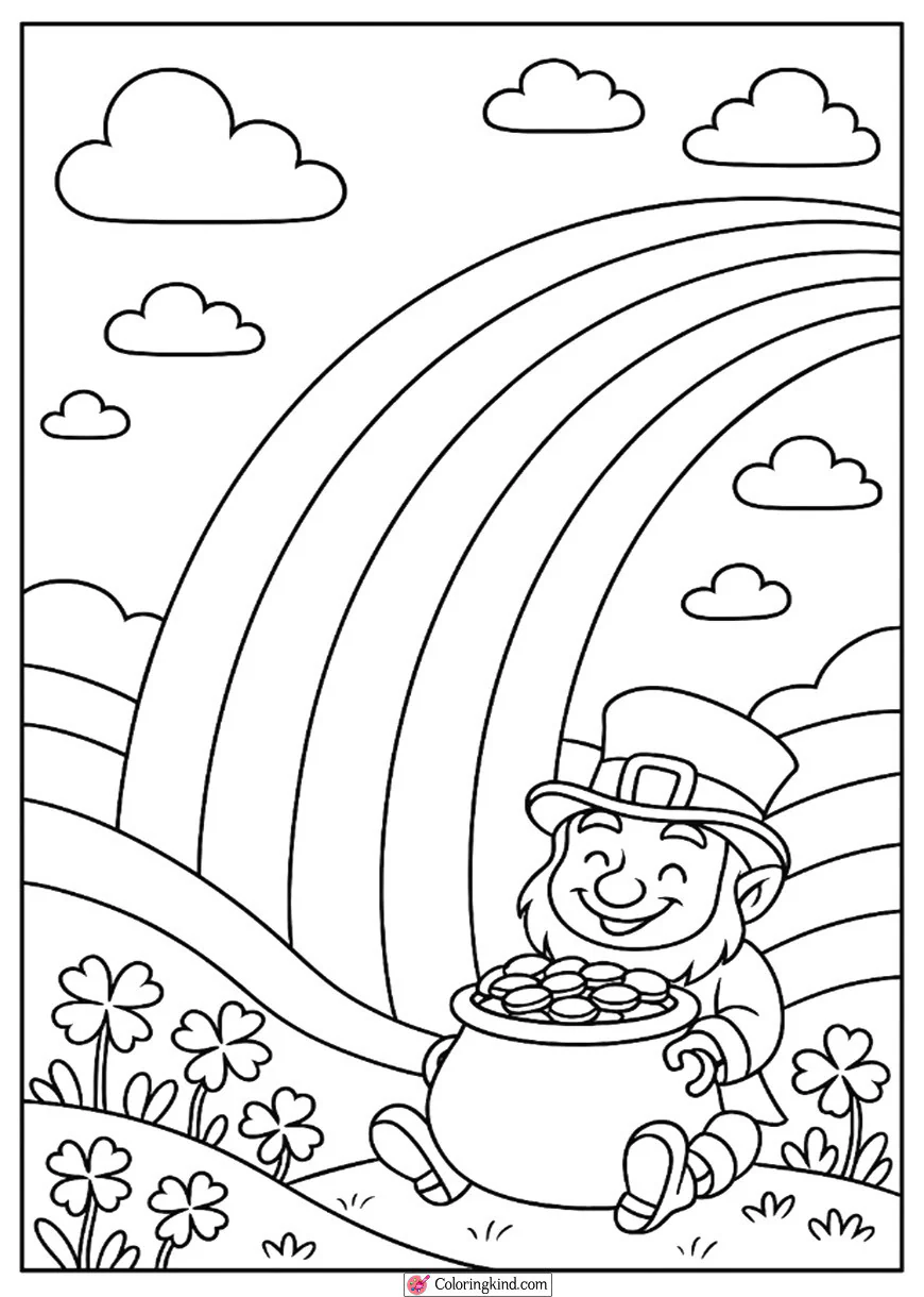 Rainbow Leading to a Leprechaun’s Treasure