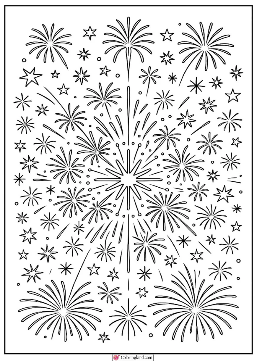 New Year Fireworks Mandala