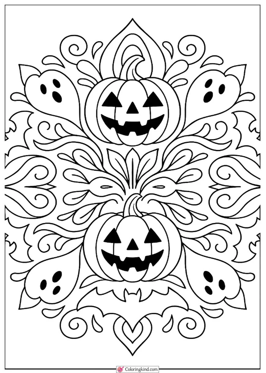 Halloween Pumpkin Mandala