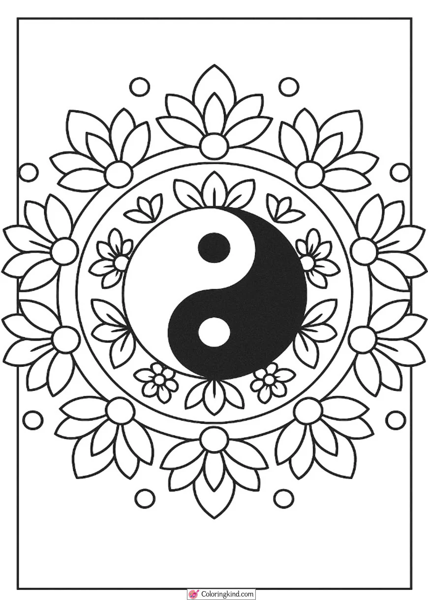 Yin Yang Harmony Mandala