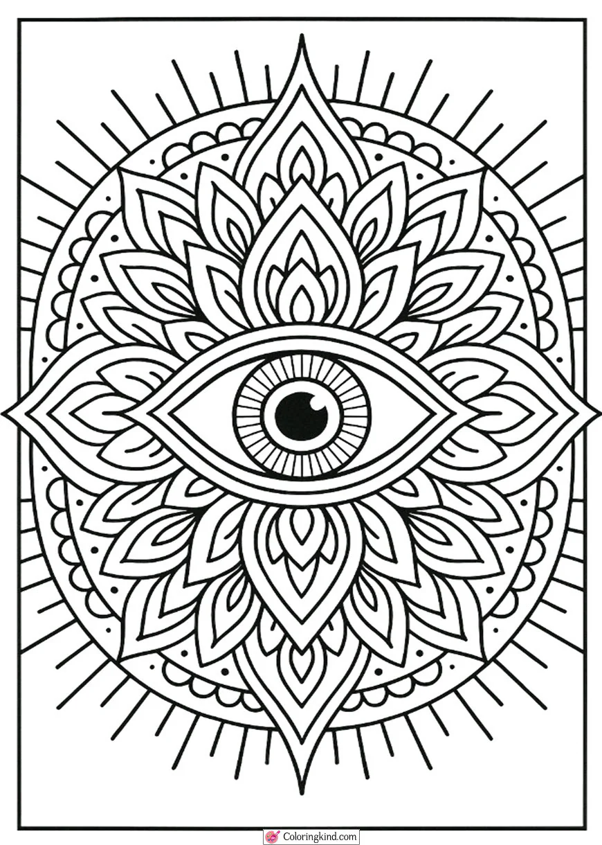 Spiritual Awakening Eye Mandala