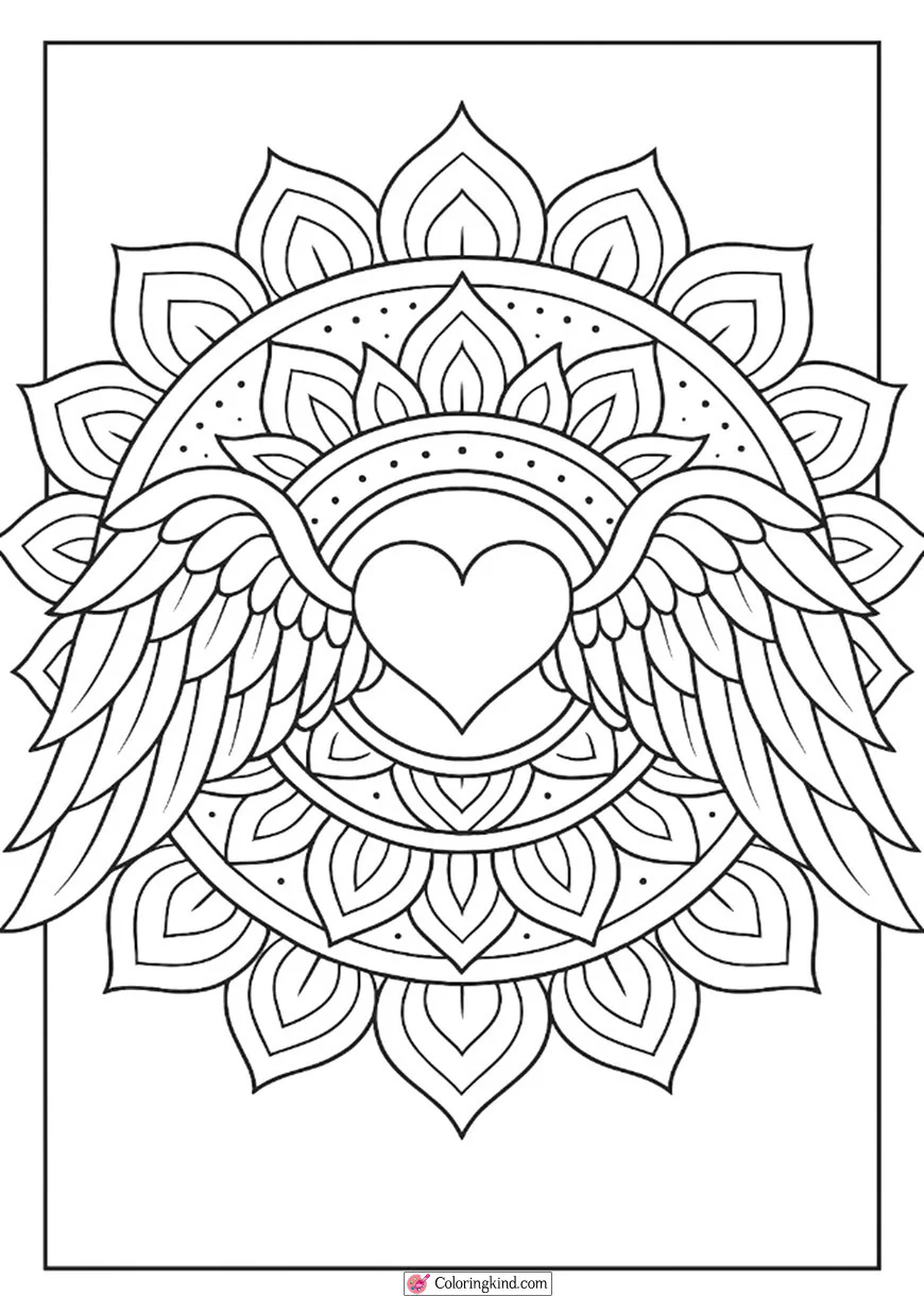 Angel Wings Protection Mandala