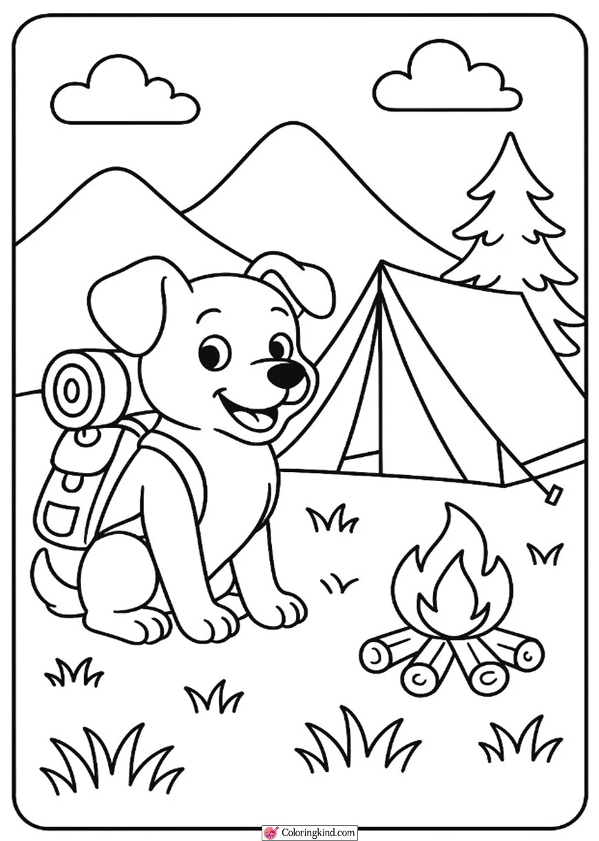 Dog on a Camping Trip