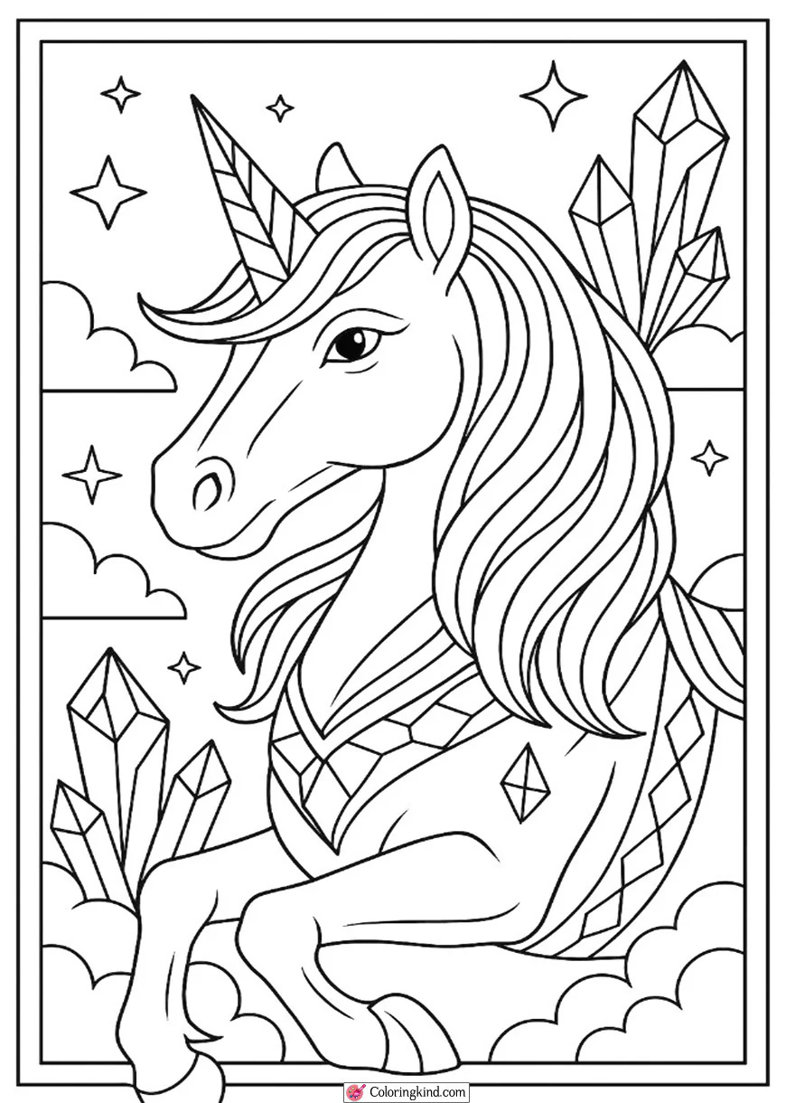 Magical Horse with Crystal Horn
