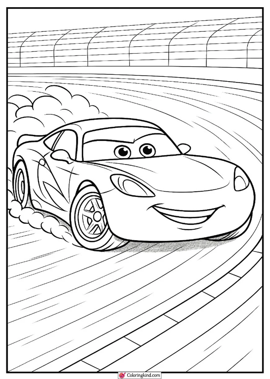 Cruz Ramirez Drifting in a Race