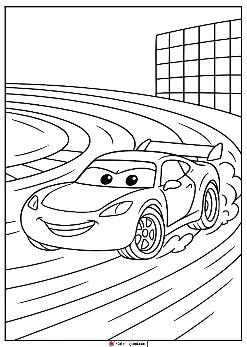 Lightning McQueen Drifting on the Track