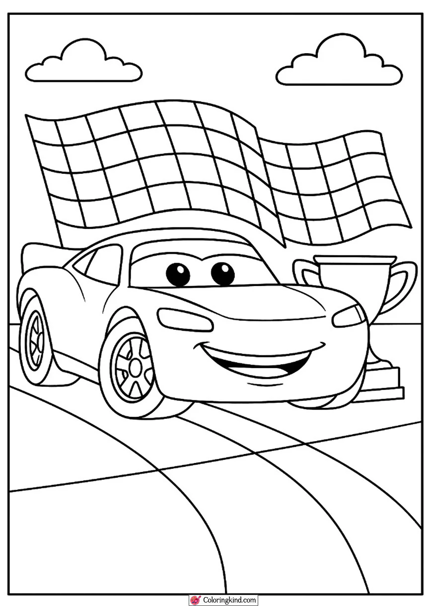 Lightning McQueen with Racing Trophy